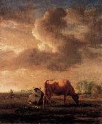 Adriaen van de Velde Cows on a Meadow Sweden oil painting artist
